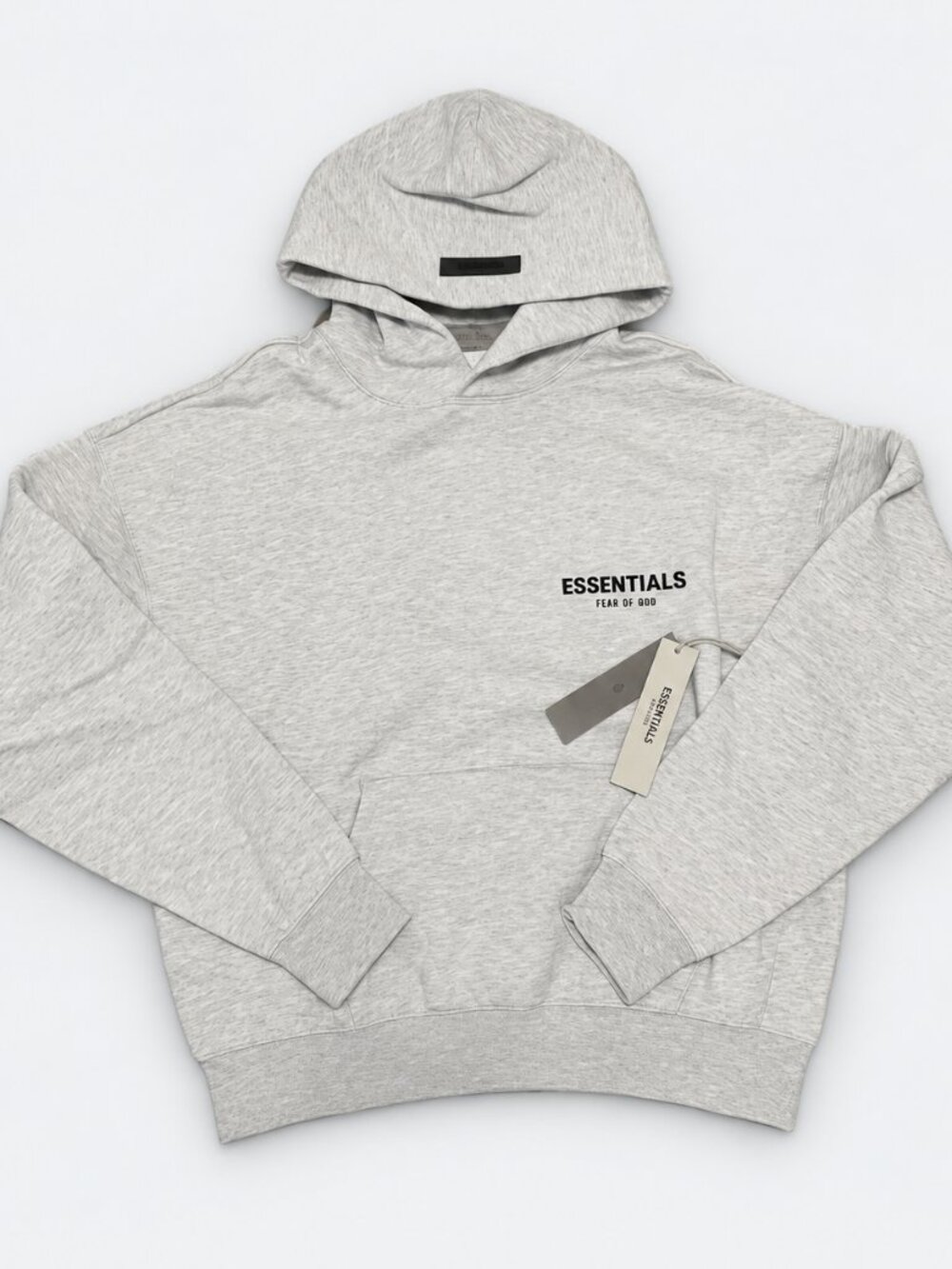 Fear of God Essentials Light Gray Logo Hoodie